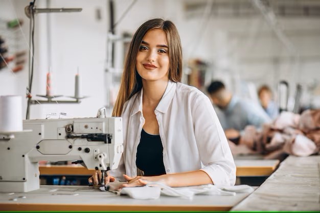 a leady doing tailoring